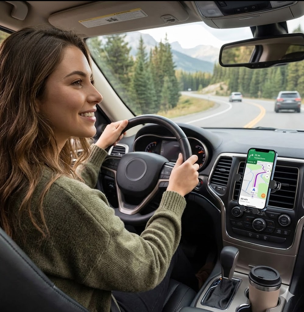 Support téléphone voiture ILove2Drive en action